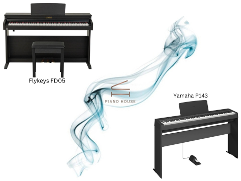 So sánh Flykeys FD05 và Yamaha P143