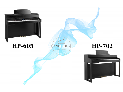 So sánh đàn Piano Roland HP-605 và HP-702