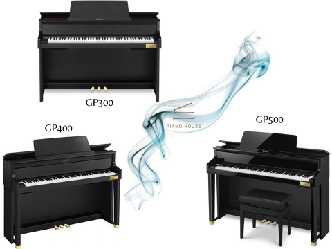 So sánh Casio GP300, GP400 và GP500 Grand Hybrid Bechstein